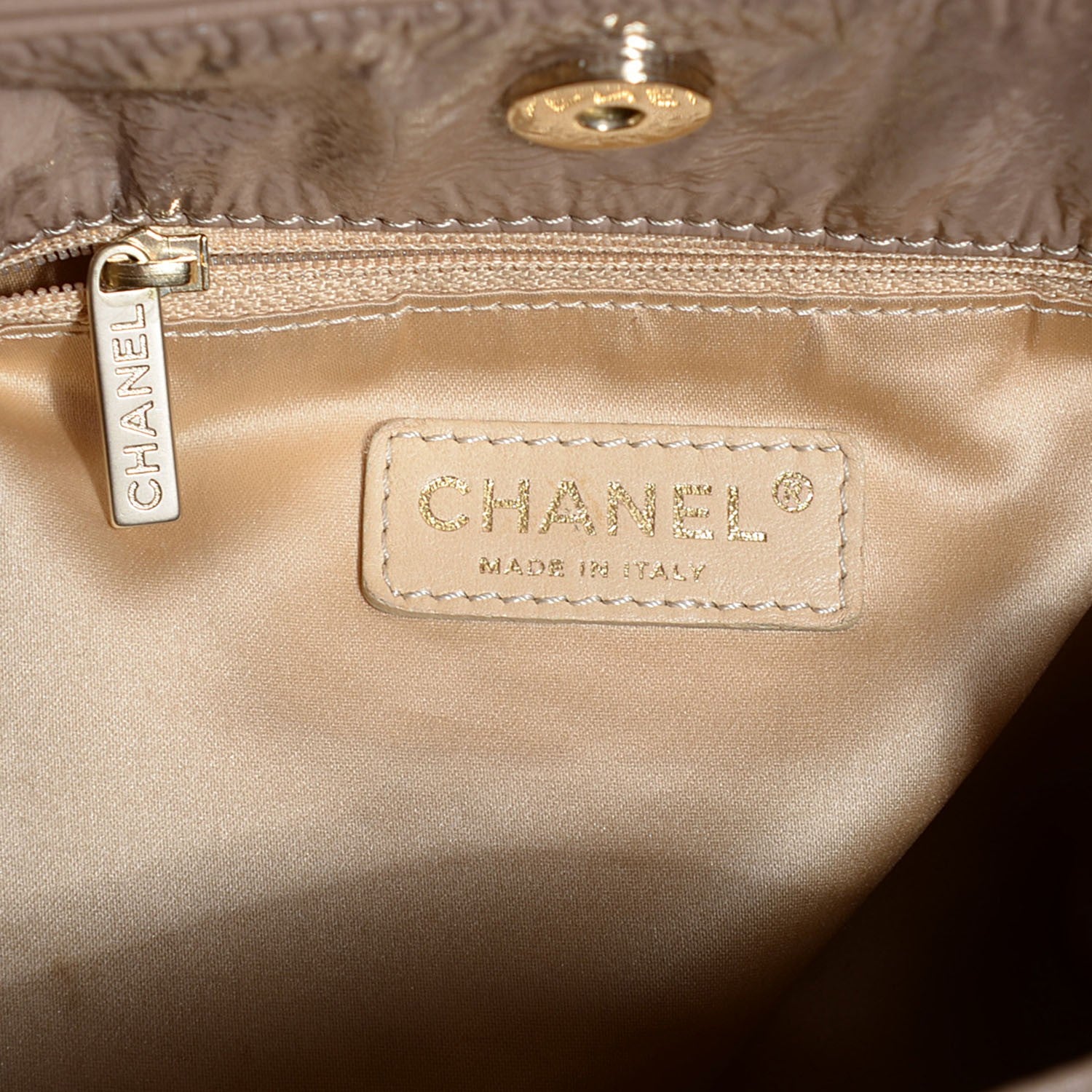 Chanel Vinyl Rodeo Tote Beige 6 of 7