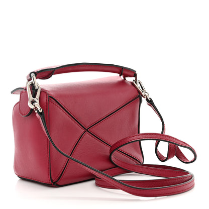 Loewe Calfskin Mini Puzzle Bag Raspberry 3 of 11