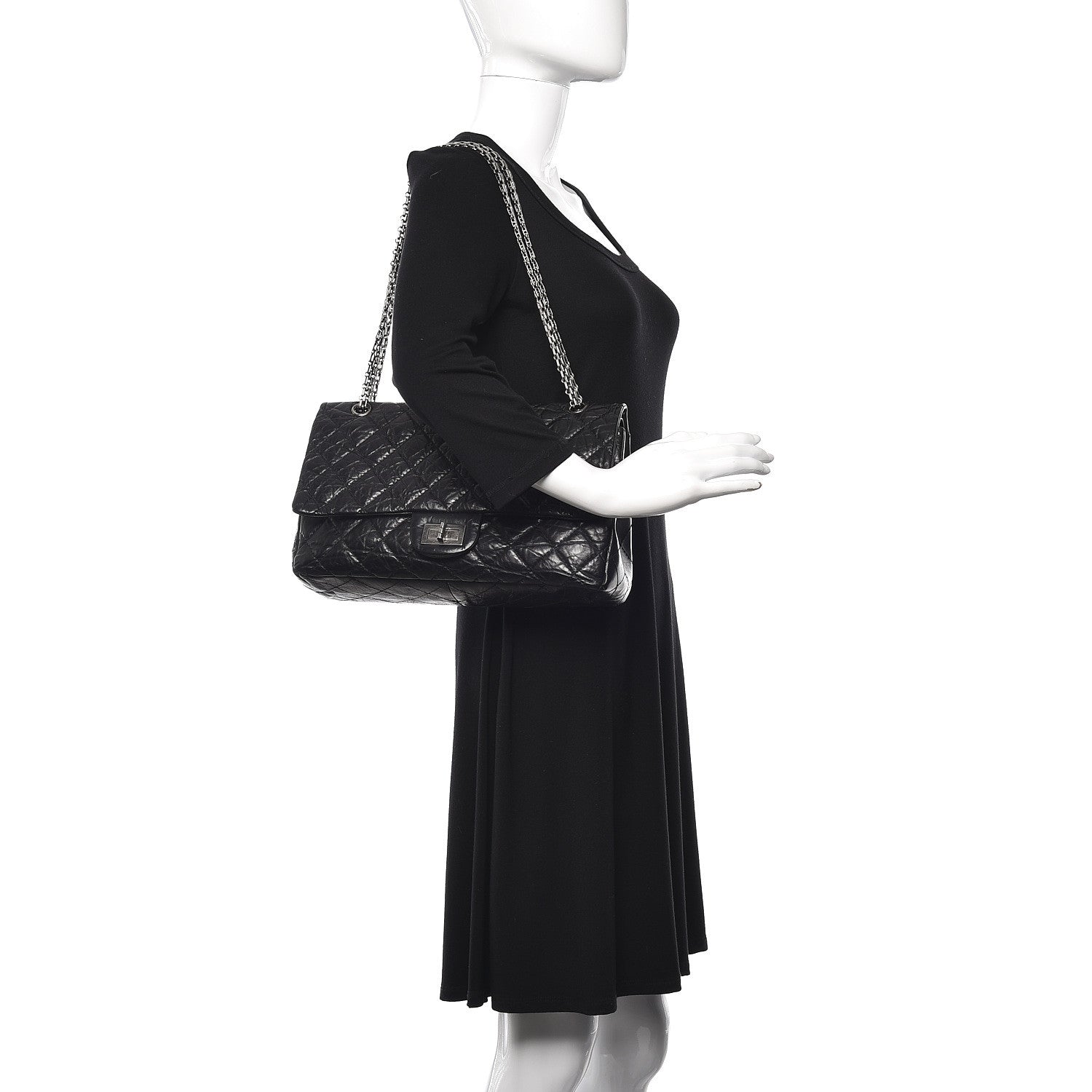 Chanel Aged Calfskin Quilted 2.55 Reissue 227 Flap Black 2 of 10