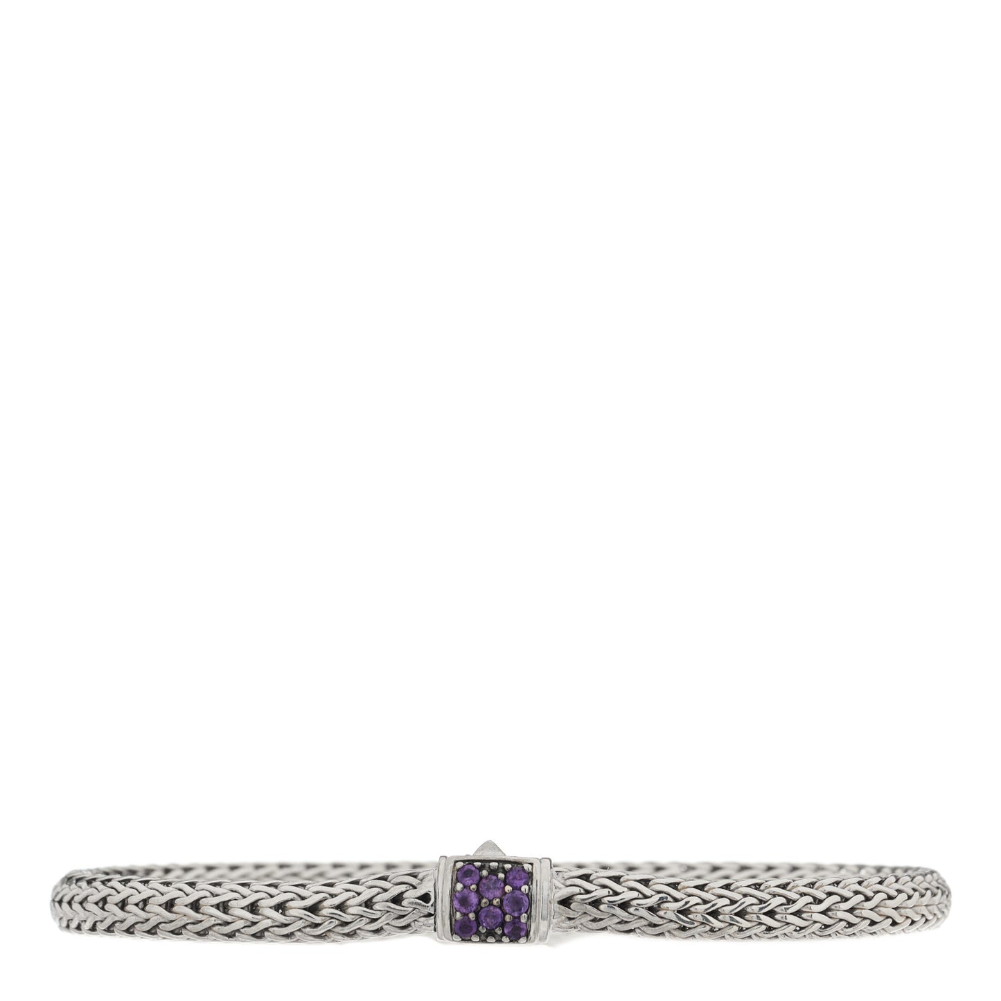 Sterling Silver Amethyst 5mm Classic Chain Bracelet