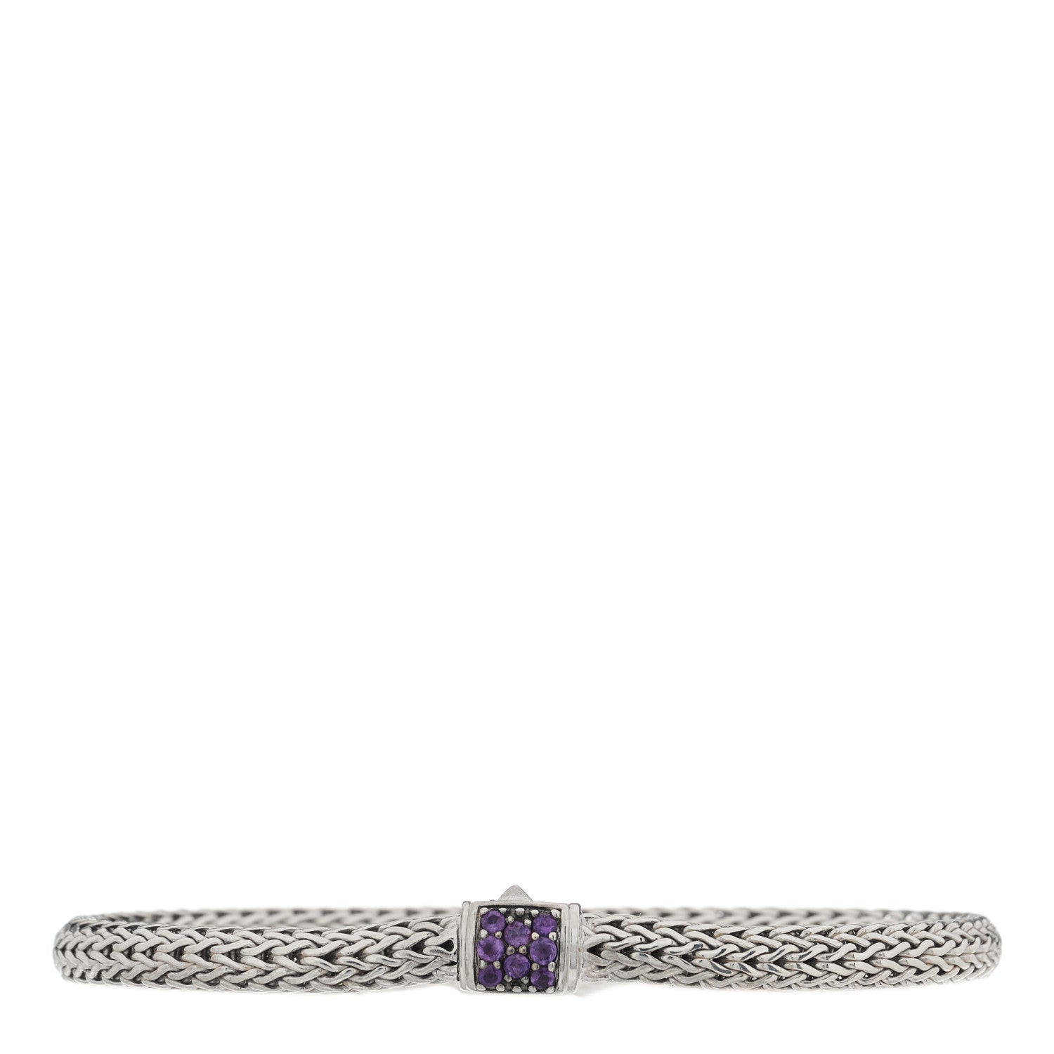 John Hardy Sterling Silver Amethyst 5mm Classic Chain Bracelet 1 of 3