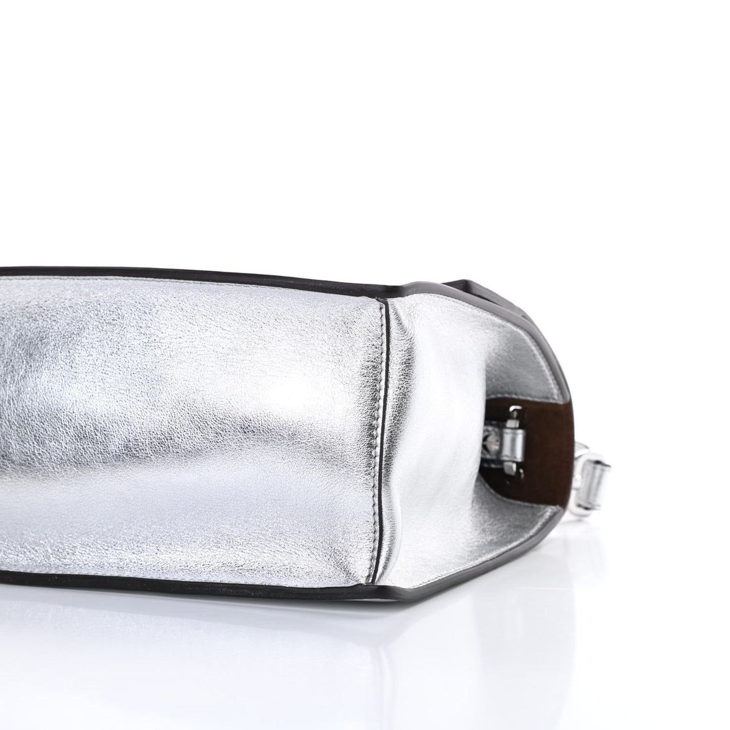 Vitello Catalan Mirror F is Fendi Kan U Shoulder Bag Argento