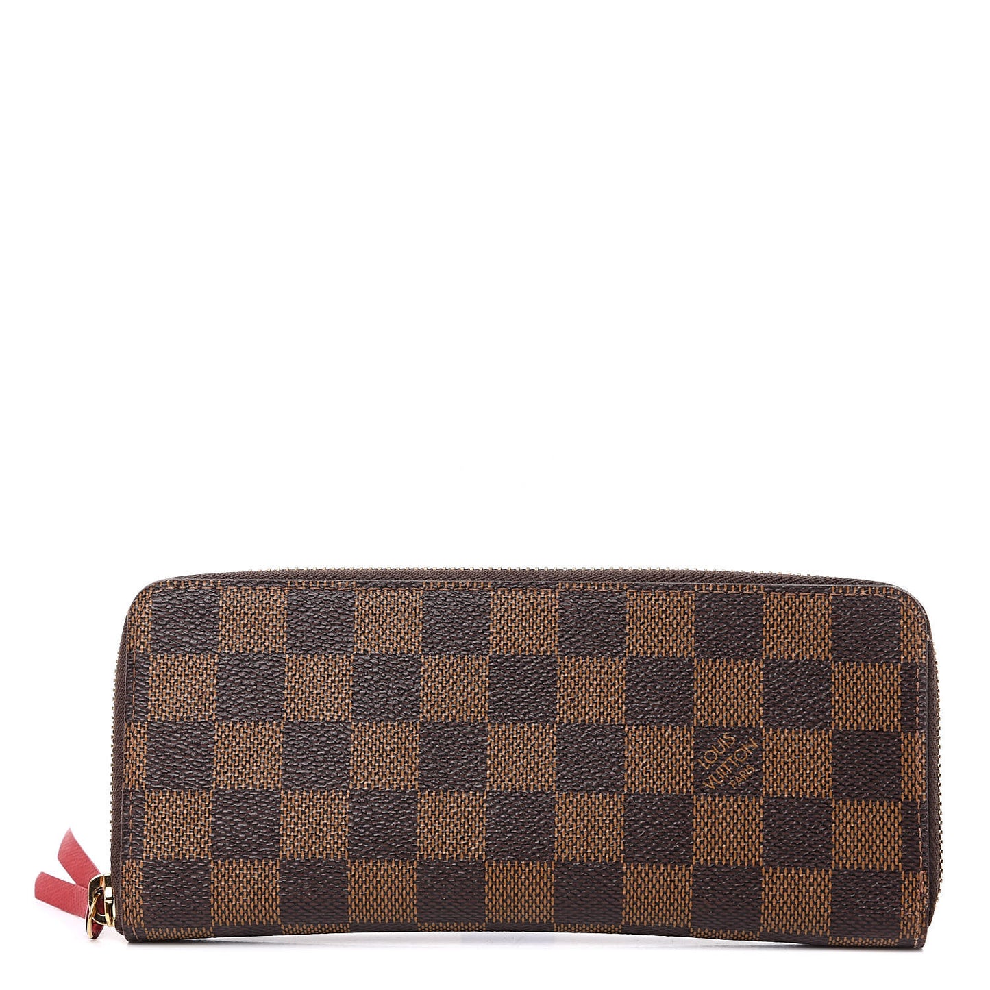 Damier Ebene Clemence Wallet Cherry