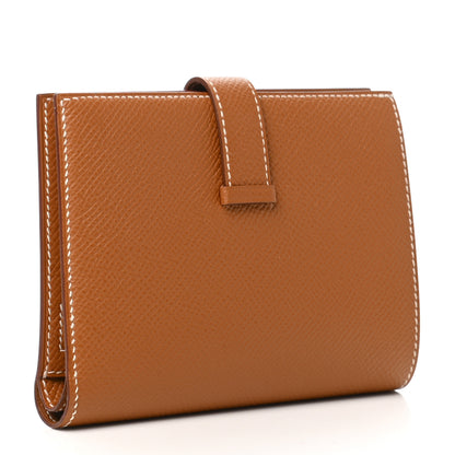 Hermes Epsom Bearn Compact Wallet Gold 3 of 7