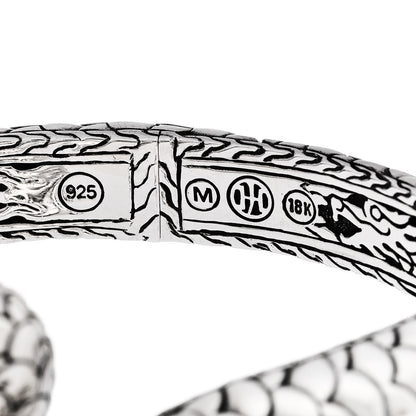 John Hardy JOHN HARDY Sterling Silver 18K Yellow Gold Naga Dragon Kick Cuff Bracelet 4 of 4