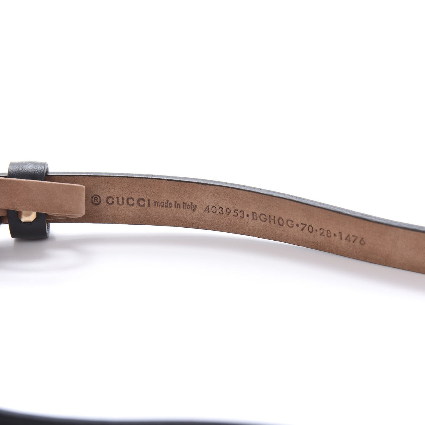 Calfskin Horsebit Skinny Belt 70 28 Black