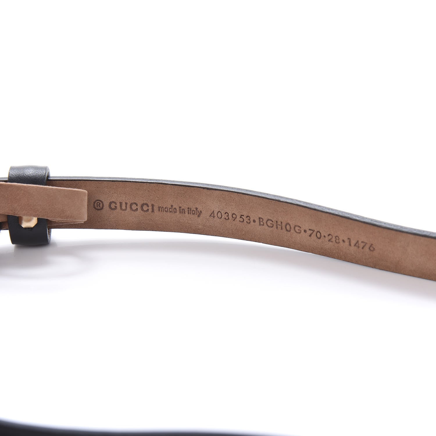 Gucci Calfskin Horsebit Skinny Belt 70 28 Black 5 of 5