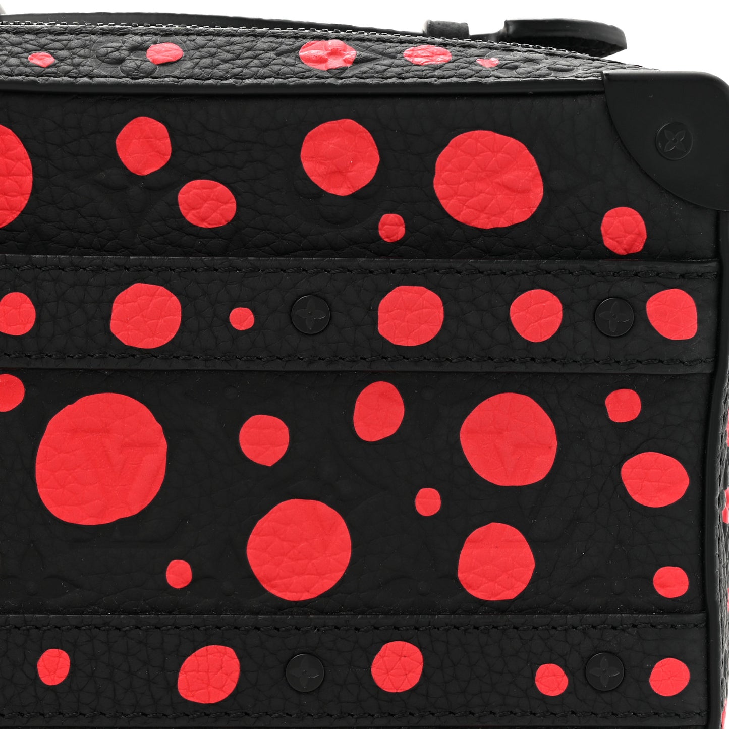 LV X YK Taurillon Monogram Handle Soft Trunk Black Red
