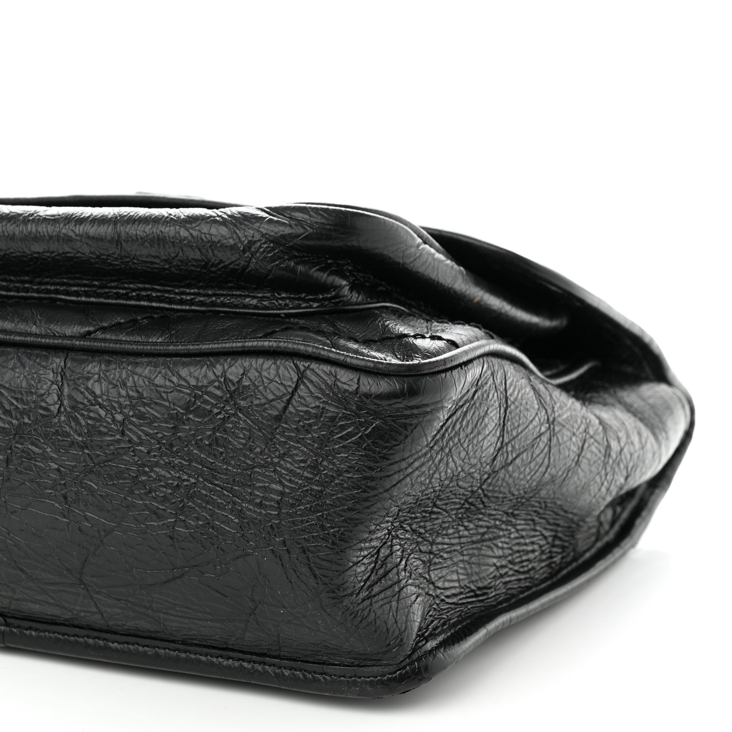 Saint Laurent Crinkled Calfskin Matelasse Monogram Large Niki Chain Satchel Black 10 of 12