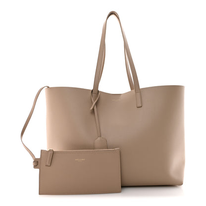 Saint Laurent Calfskin Large Shopping Tote Dark Beige 3 of 12