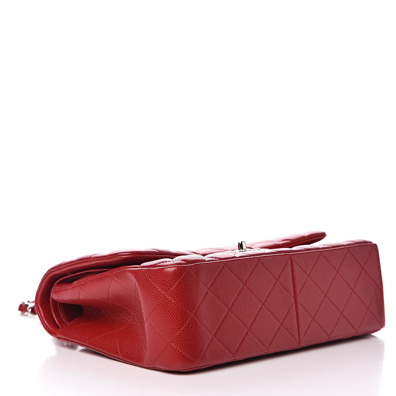 Chanel Caviar Quilted Jumbo Double Flap Red 4 of 12
