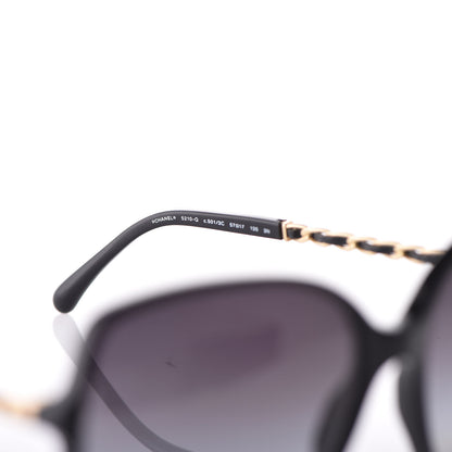 Chanel Lambskin Square Chain Sunglasses 5210-Q Black 5 of 8