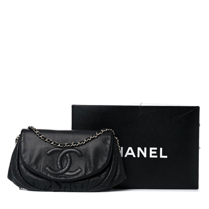 Chanel Caviar Half Moon Wallet On Chain WOC Black 16 of 16