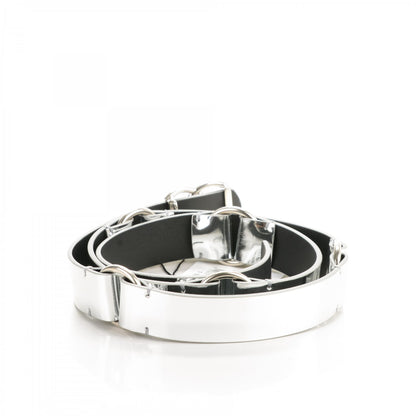 Chanel Calfskin CC Mirror Belt 95 38 Silver 3 of 7