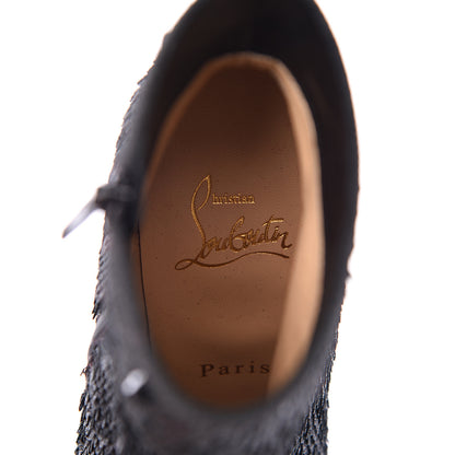 Christian Louboutin Calfskin Glitter Paillete Moulakate 100 Ankle Boot 35.5 Charbon 6 of 11