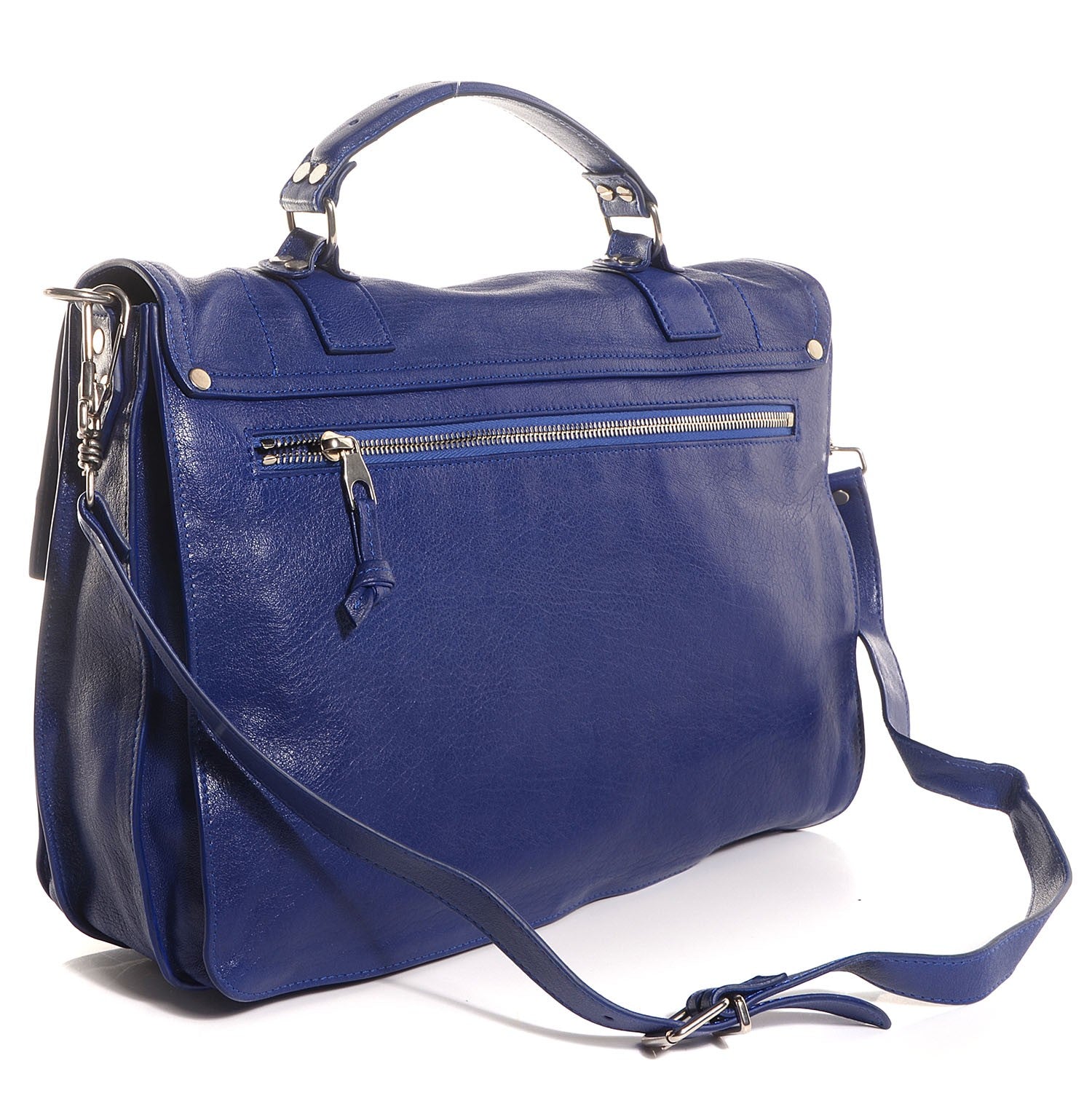 Proenza Schouler Lambskin PS1 Large Satchel Cobalt 7 of 13