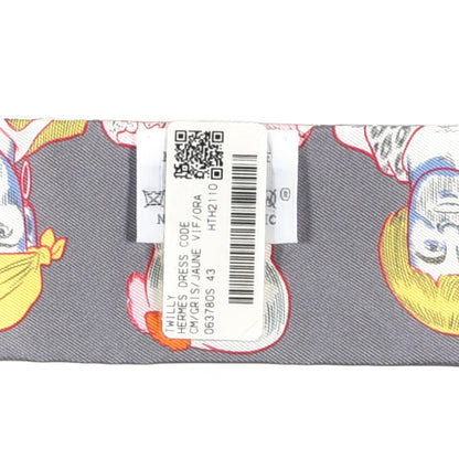 Hermes Silk Dress Code Twilly Gris Jaune Vif Orange 3 of 3