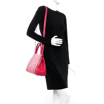 Nancy Gonzalez Crocodile Medium Satchel Fuchsia 2 of 8