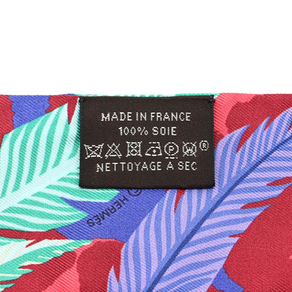 Hermes Silk Jaguar Quetzal Twilly Bordeaux Vert Bleu 4 of 4