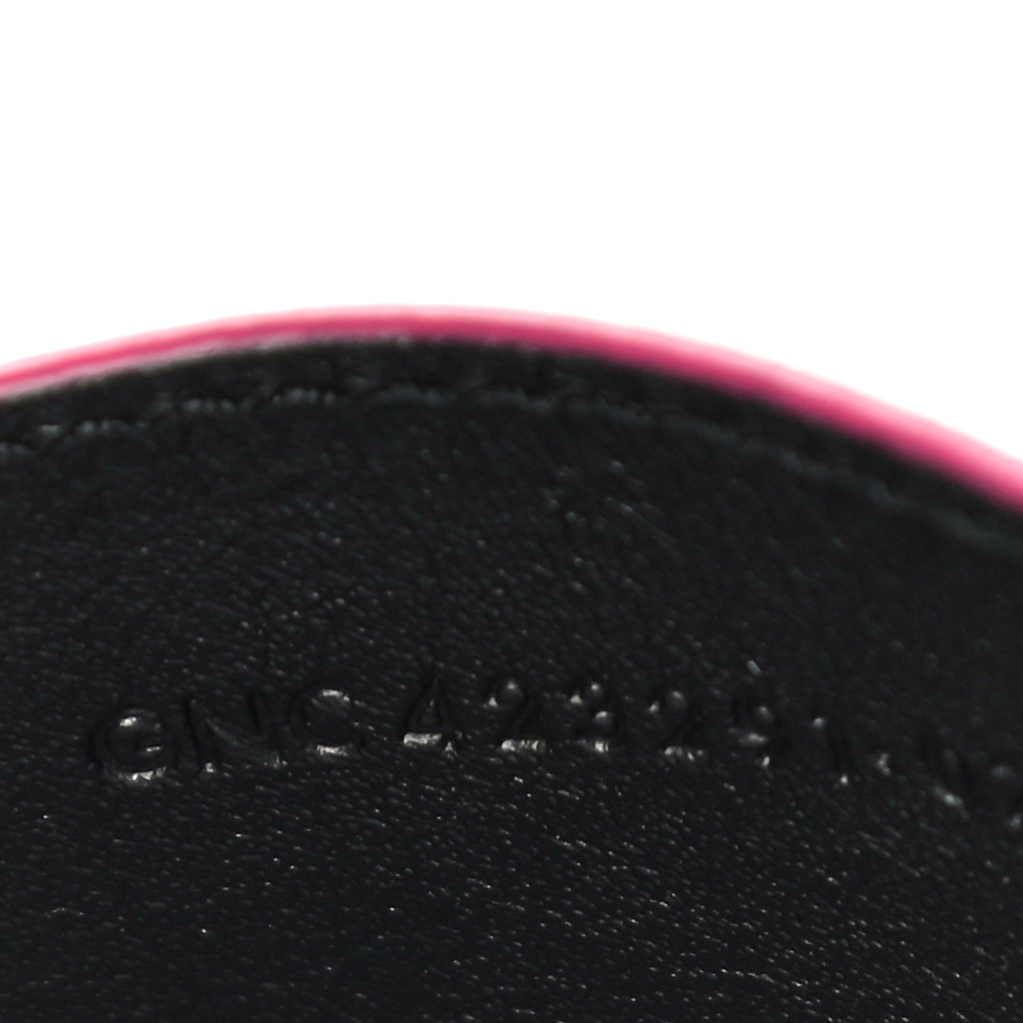 Grain De Poudre Matelasse Chevron Monogram Credit Card Case Fresh Fuxia