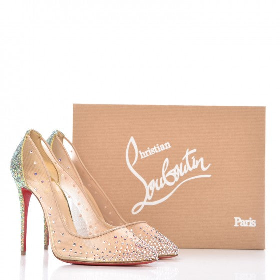 Christian Louboutin Crystal Strass Follies 100 Pumps 39.5 Version Jonguil 8 of 8