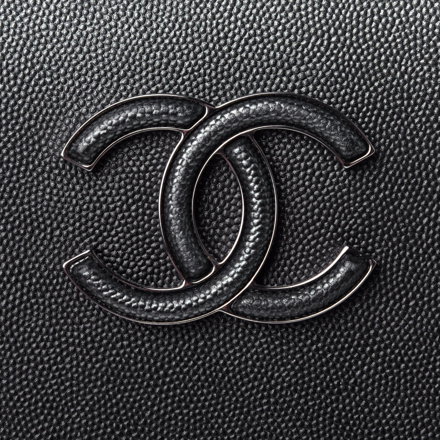 Chanel Metallic Caviar Small Coco Curve Vanity Bag Black Ruthenium 9 of 11