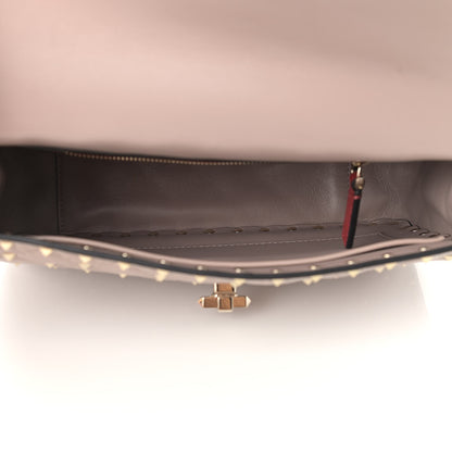 Valentino Garavani Lambskin Medium Rockstud Spike Shoulder Bag Poudre 5 of 8