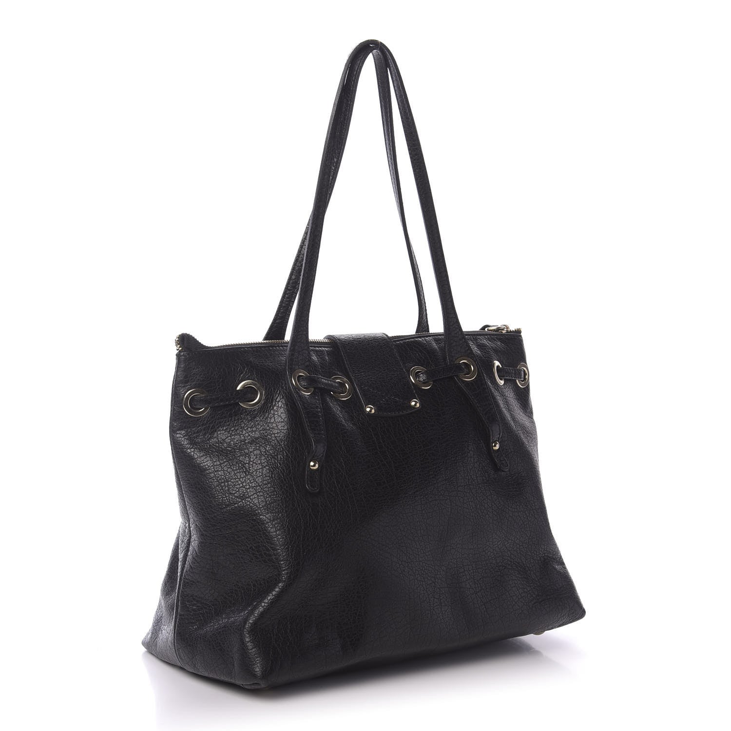 Jimmy Choo Grainy Calfskin Small Rhea Tote Black 2 of 11