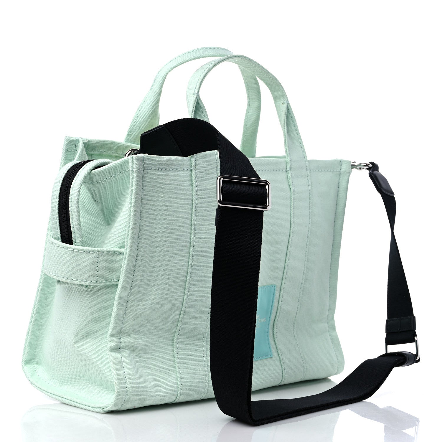 Marc Jacobs Cotton Canvas Small The Traveler Tote Bag Seafoam 3 of 8