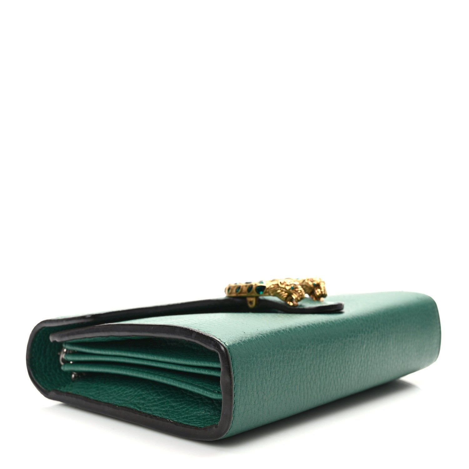 Gucci Calfskin Mini Dionysus Chain Wallet Emerald 4 of 10