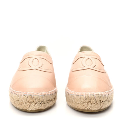 Chanel Lambskin CC Espadrilles 40 Nude 3 of 10