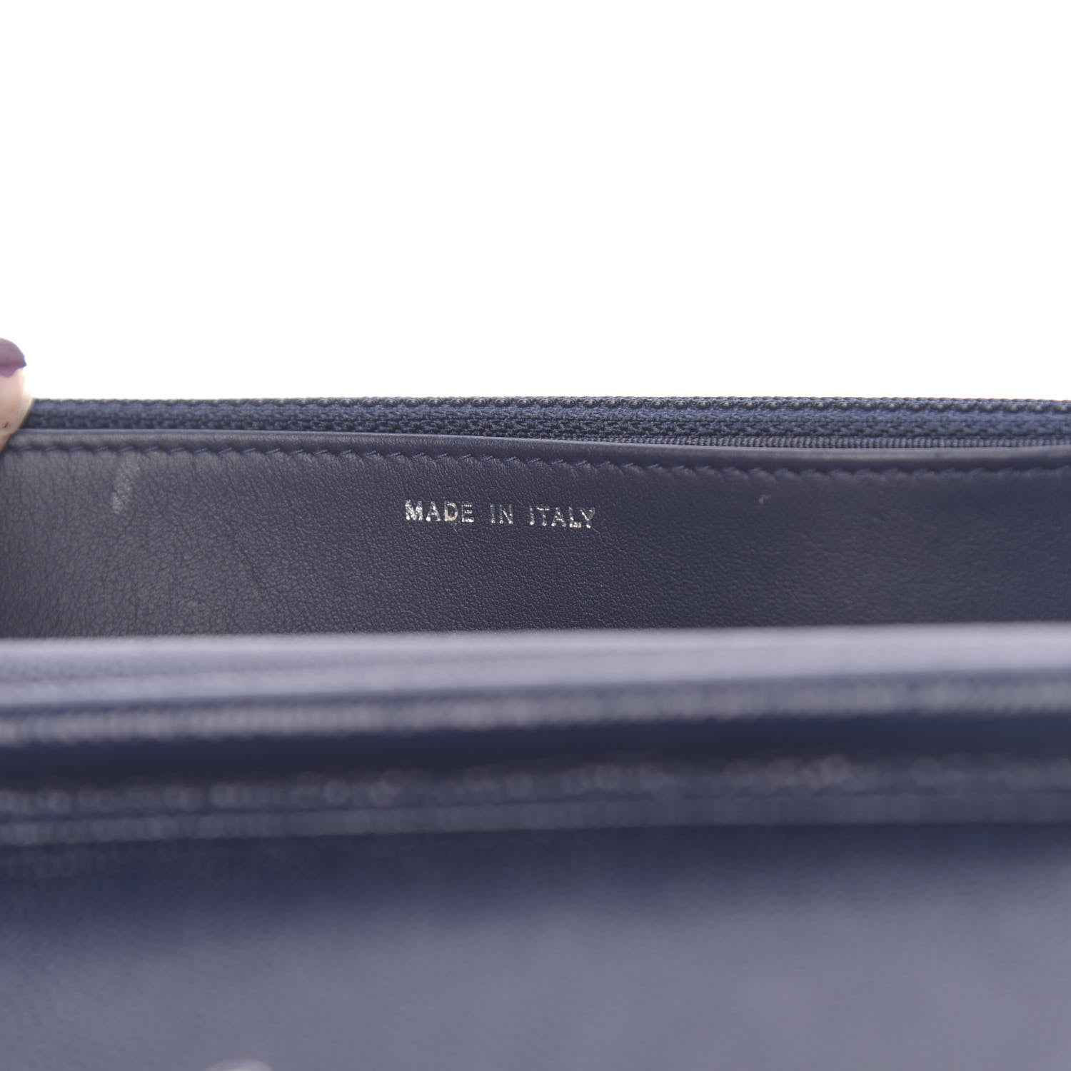Chanel Caviar Quilted Wallet On Chain WOC Blue 7 of 14