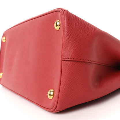 Prada Saffiano Small Galleria Double Zip Tote Fuoco 10 of 10