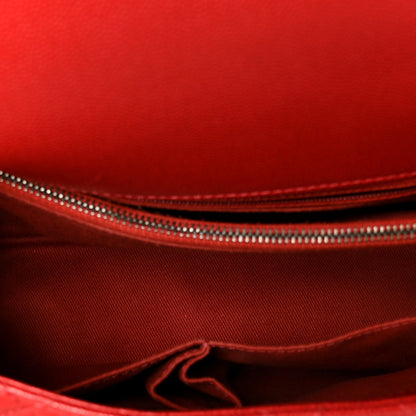 Chanel Caviar Quilted Small Coco Handle Flap Red 5 of 11