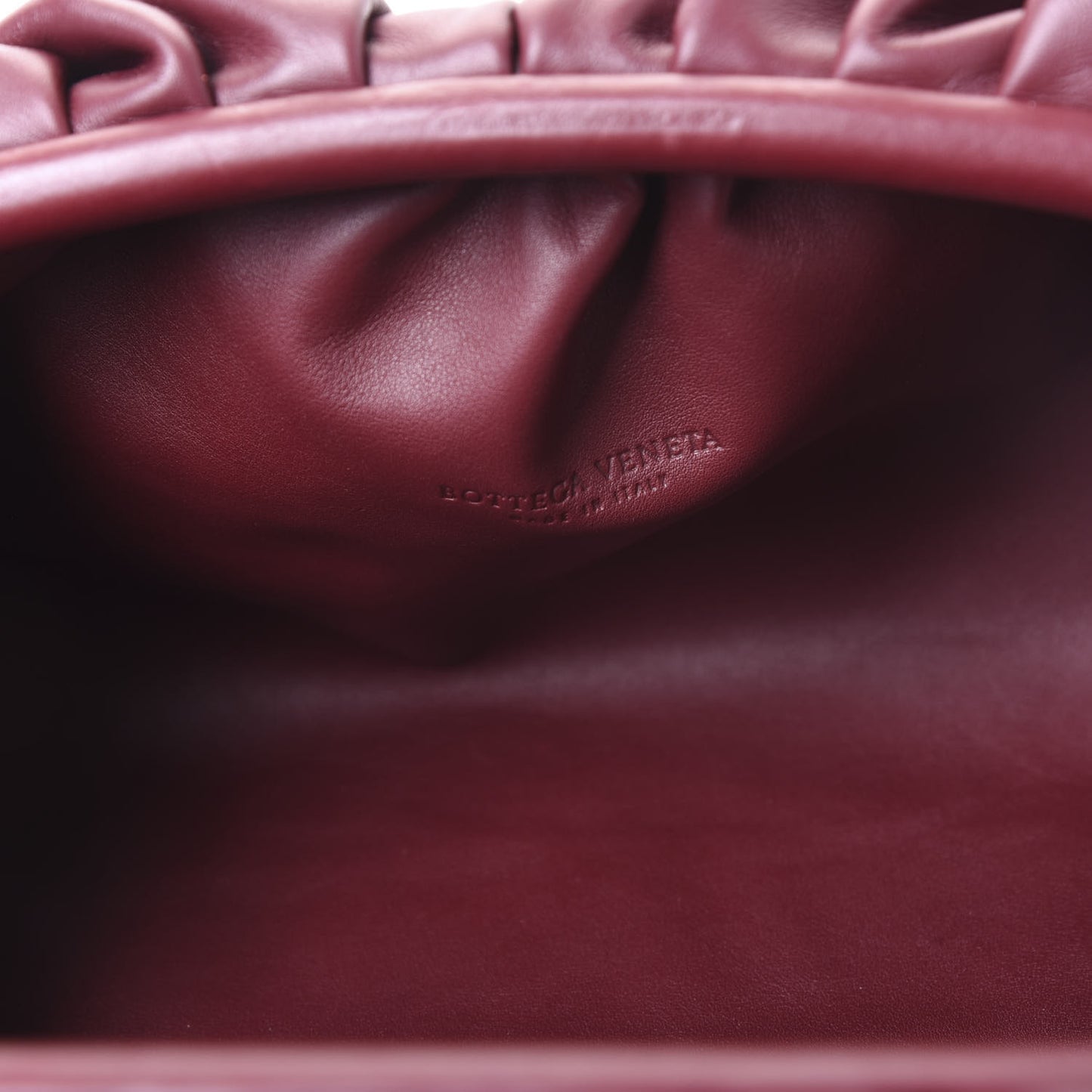 Smooth Butter Calf The Pouch Oversized Clutch Bordeaux