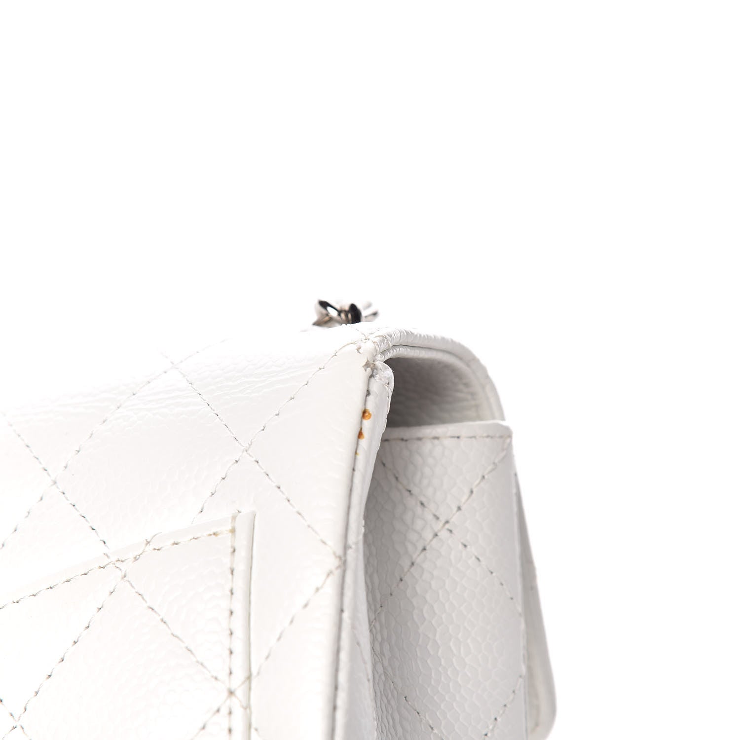 Chanel Caviar Quilted Mini Square Flap White 15 of 17