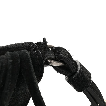 Saint Laurent Suede Calfskin Small Fringe Crossbody Bag Black 11 of 11