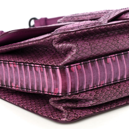Bottega Veneta Python Nappa Intrecciato Rialto Shoulder Bag Purple 11 of 15