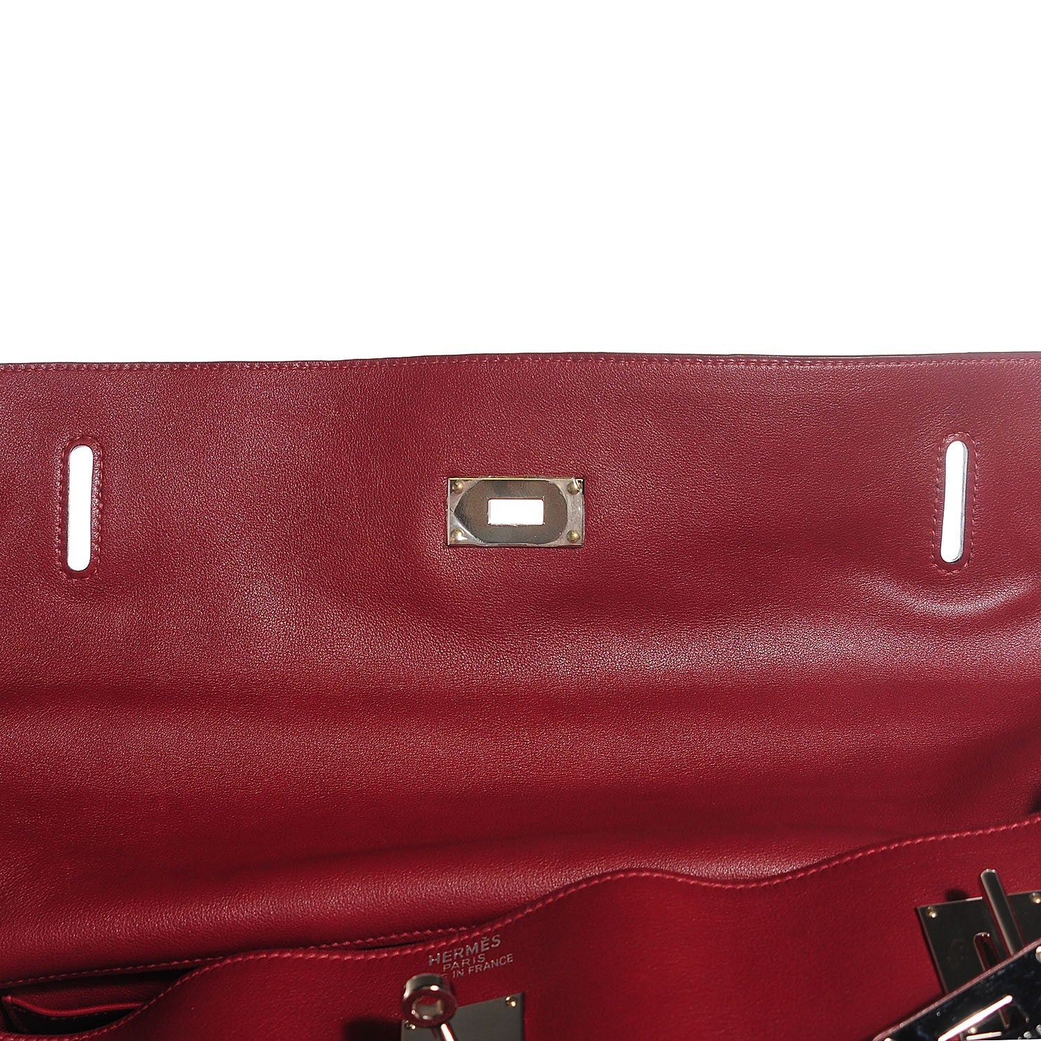 Hermes Veau Sikkim Kelly Relax 50 Rouge H 21 of 21