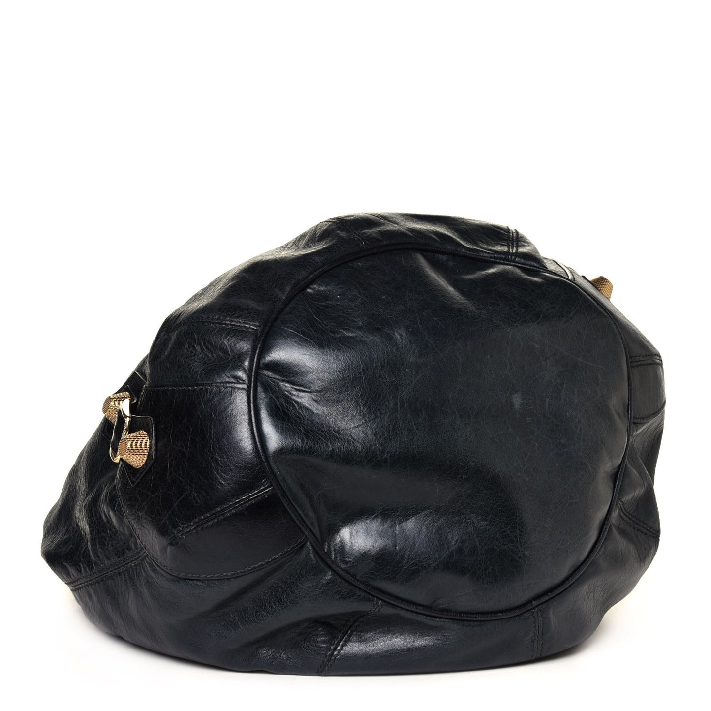 Agneau Giant 21 Gold Hardware Pompon Black