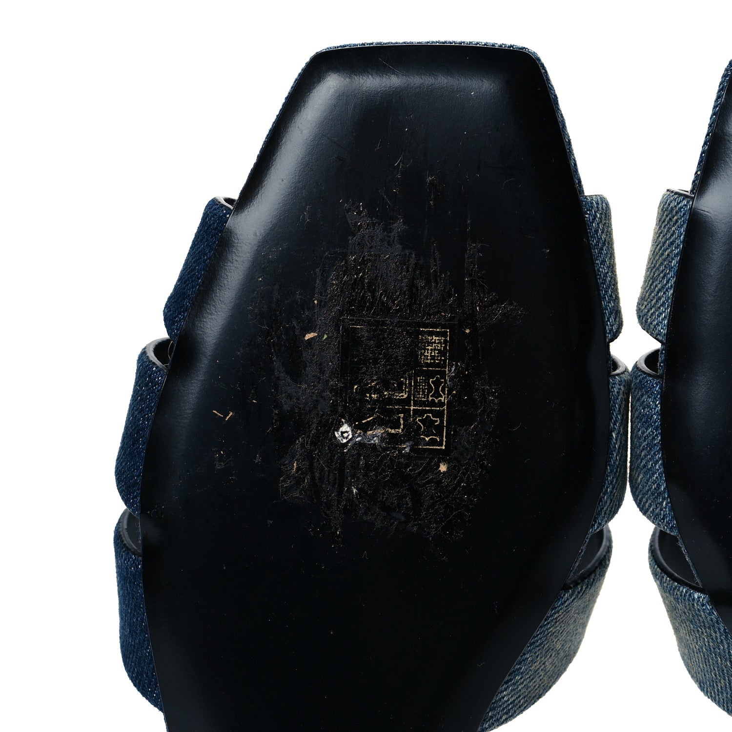Saint Laurent Denim Tribute 05 Slide Sandals 37 Deep Navy Jeans 9 of 10