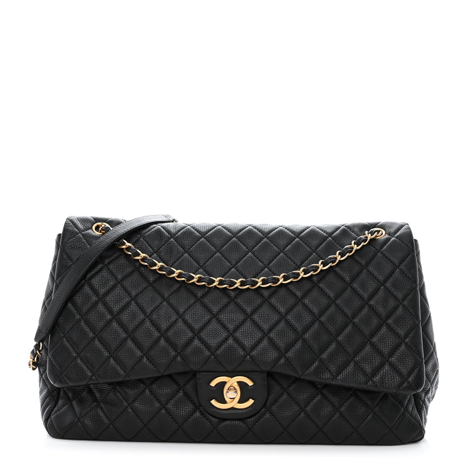 Chanel Calfskin Quilted XXL Travel Flap Bag Black 1 of 11