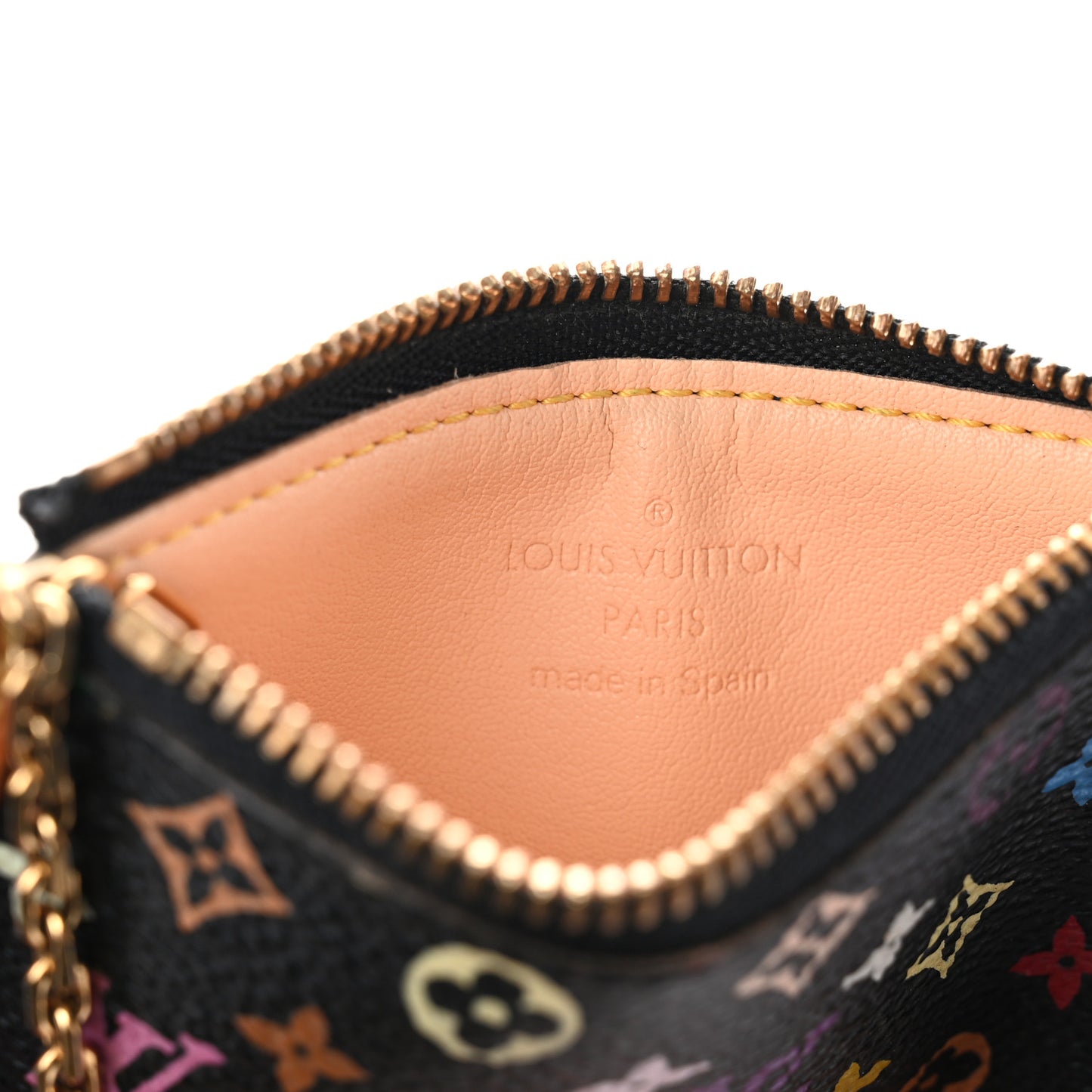 Monogram Multicolor Key Pouch Black