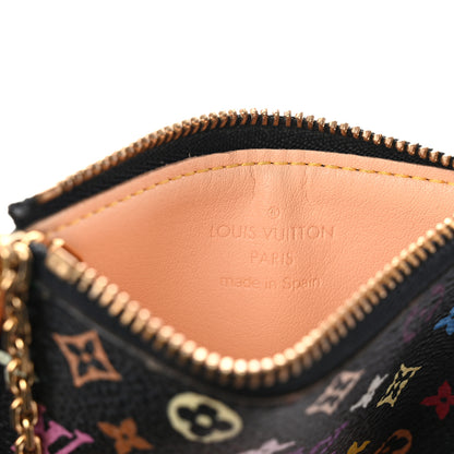 Louis Vuitton Monogram Multicolor Key Pouch Black 6 of 10