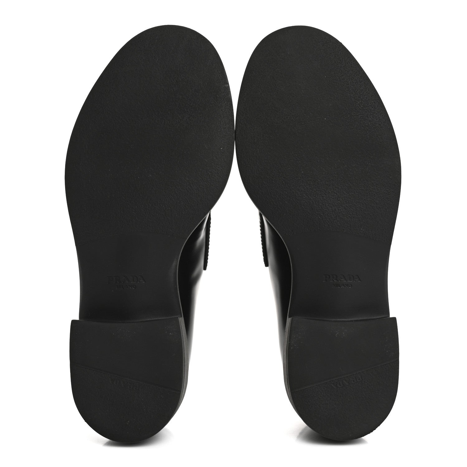 Prada Spazzolato Metal Triangle Logo 50mm Loafers 37 Black 6 of 13