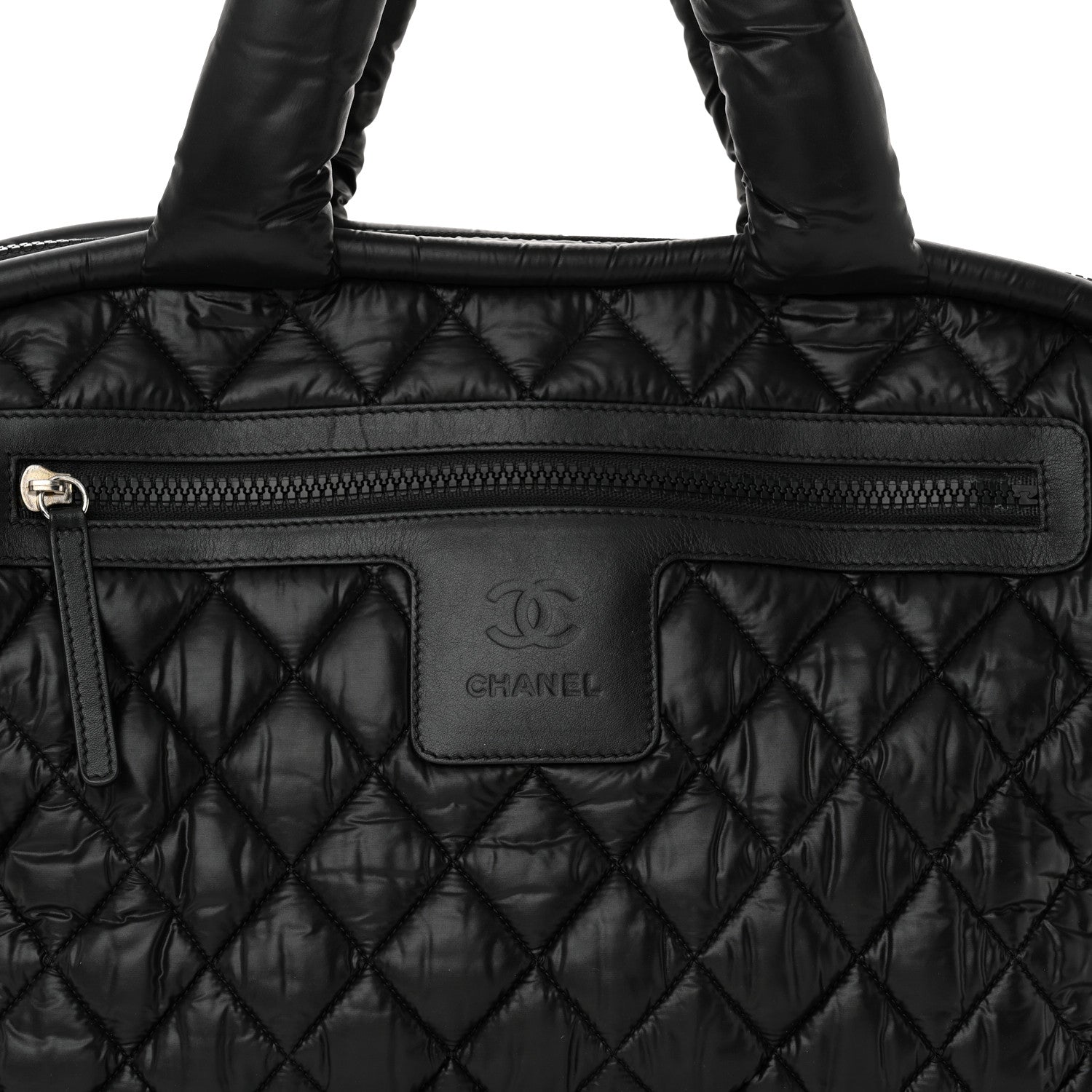 Chanel Nylon Coco Cocoon Bowler Black 8 of 12