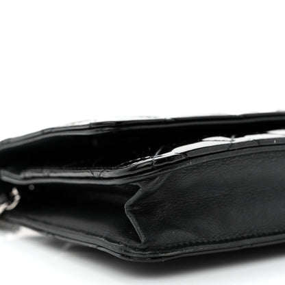 Chanel Patent Quilted Wallet On Chain WOC Black 10 of 13