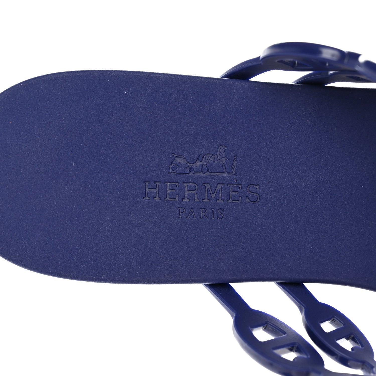Hermes Rubber Chaine d'Ancre Island Sandals 37 Bleu Smalt 8 of 9