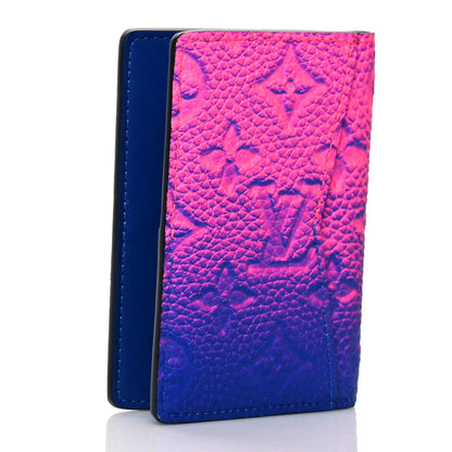 Louis Vuitton Taurillon Illusion Pocket Organizer Bleu Rose 3 of 7