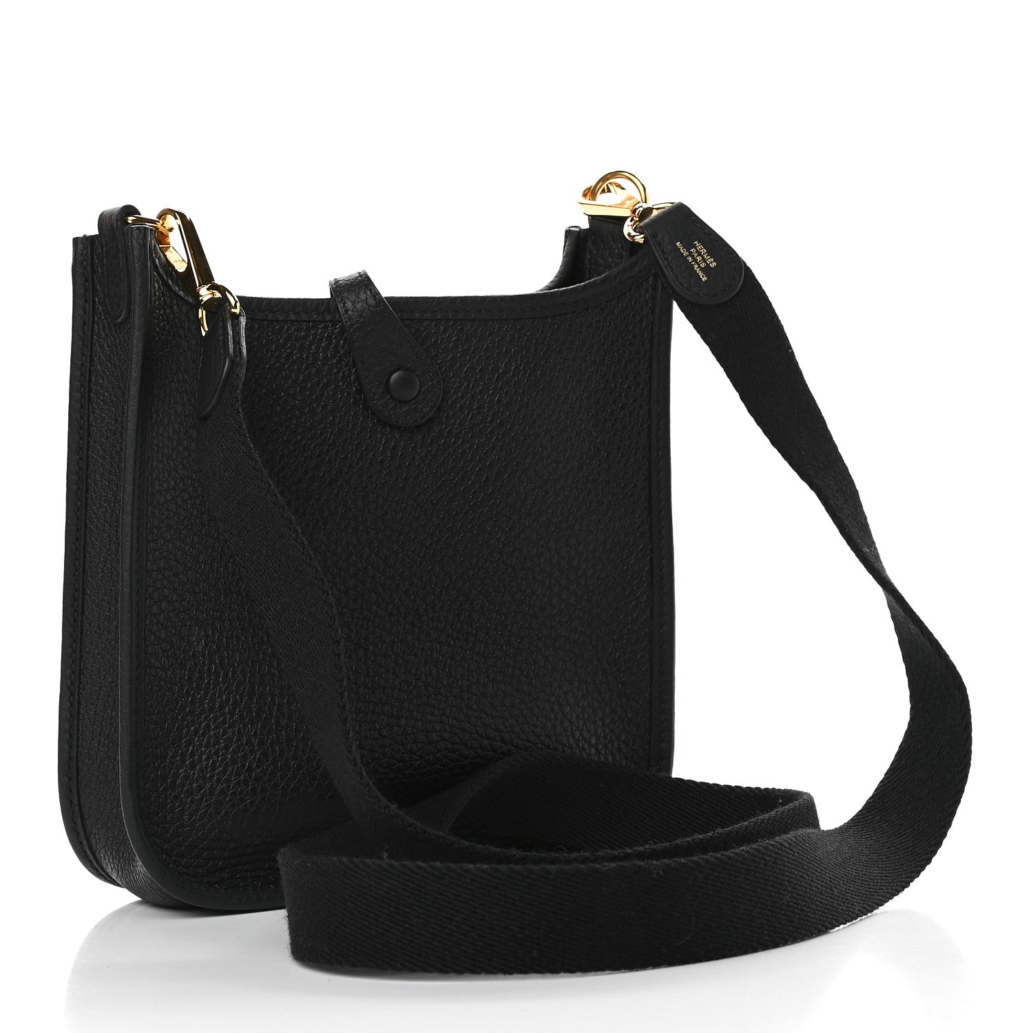 Hermes Taurillon Clemence Evelyne TPM Black 3 of 9